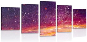Quadri 5 pezzi – Pittura a olio del cielo