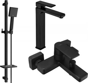 Mexen Mino DQ45 set da vasca, nero - 72413DQ45-70