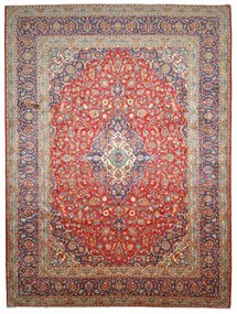 Kashan Tappeto persiano 410 x 300 Rosso (Iran) Annodato A Mano