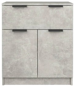 Credenza grigio cemento 60x30x70 cm in legno multistrato