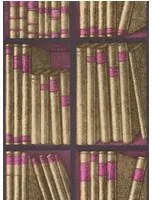 Cole & Son Carta da parati Ex Libris - Gold and Magenta