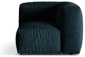 Parte divano componibile blu scuro (con composizione variabile) con rivestimento in velluto Martina – Micadoni