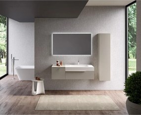 Mobile bagno sospeso con lavabo L 120 x H 36 x P 51 cm ghiaia per vasca a destra Gravel