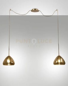 Glow sospensione ottone 2 luci 3667-42-118