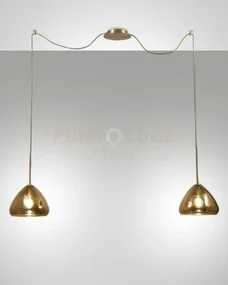 Glow sospensione ottone 2 luci 3667-42-118