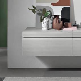 Cassetto bagno portalavabo 80 cm sospeso in PVC RIO Grigio