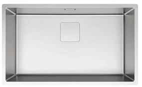 Lavello sopratop 1 vasca in inox argento DELINIA Michigan L L 75 x L 45 cm
