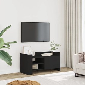 Mobile Porta Tv Nero 80x35x40 Cm İn Legno Multistrato /