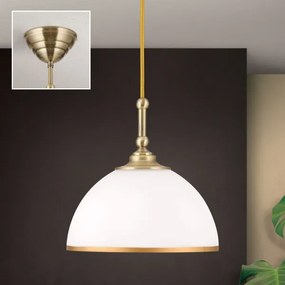 Orion HL 6-1808/1 - Lampadario a sospensione con filo OLD LAMP 1xE27/40W/230V bianco/ottone