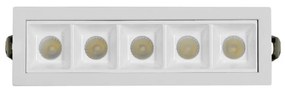Faro LED da Incasso 12W Foro 140x35mm Bianco Colore Bianco Naturale 4.000K