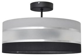 Lampadario a sospensione con supporto rigido HELEN 3xE27/15W/230V nero/grigio/cromo lucido