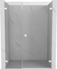 Mexen Lunar-B L porta doccia battente destra 120 cm, trasparente, bianco - 832SL-120-050-20-00-P