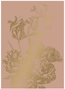 KEK Amsterdam Wandbild Engraved Flowers Gold 4 - M