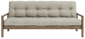 Divano letto in lino beige 205 cm Knob - Karup Design