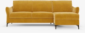 Dalia divano letto angolare con vano contenitore - materasso alto 18 cm in raffinato tessuto smacchiabile T30