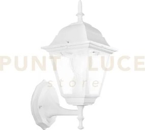 Applique up roma bianca 1 luce attacco e27 ip44 14,6x19,5x36cm