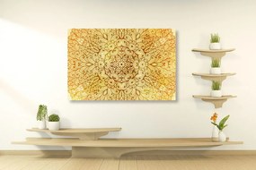 Quadro su tela – Mandala etnica dorata