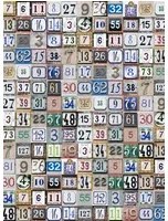 Rebel Walls Tapete Tiny House Numbers - Colorful