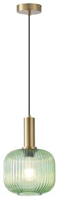 Lampadario a sospensione con filo 1xE27/15W/230V verde pr. 20 cm