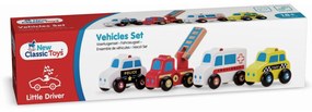 Set di mini veicoli in legno - 4 pezzi