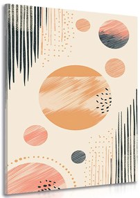 Quadro su tela – Cerchi eleganti Peach Fuzz