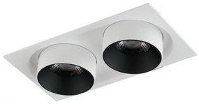 Incasso led outsider bianco in alluminio 2x15w 2750lm 4000k 18,4x18...