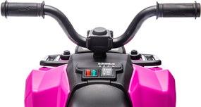 Quad Elettrico per Bambini Safari 6V con Bauletto Posteriore Rosa...