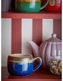 Tazze in set blu e marroni in gres 4 pz 400 ml Sheen – Bloomingville