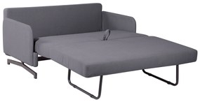 Divano letto 2 posti in tessuto grigio BELFAST Beliani