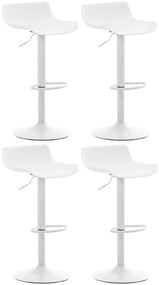 Set Di 4 Sgabelli Bar Aveiro: Stile, Comfort E Funzionalità! / Weiß