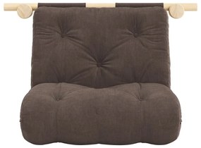 Poltrona marrone scuro allungabile con rivestimento in velluto a coste Hooked – Karup Design