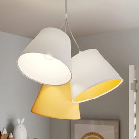Maco Design Lampada a sospensione Zsofia a 3 luci bianco/arancione