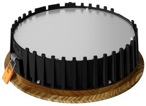 APLED - Lampada LED RONDO WOODLINE LED/6W/230V 3000K diametro 15 cm cenere legno solido