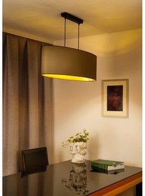 Duolla - Lampadario a sospensione con filo OVAL VEGAN 2xE27/15W/230V beige