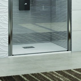 Box doccia porta battente nicchia 70cm vetro trasparente KS2800N - KAMALU