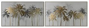 Quadro Home ESPRIT Palme Tropicale 150 x 4 x 90 cm (2 Unità)