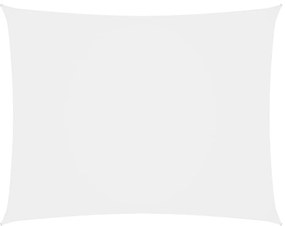Parasole a Vela in Tessuto Oxford Rettangolare 6x7 m Bianco