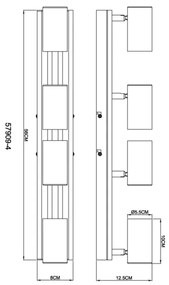 Globo 57909-4 - Faretto KAYDEN 4xGU10/25W/230V nero