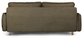 Divano letto in velluto a coste verde 218 cm Tori - Bonami Selection