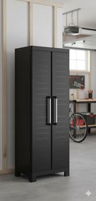 Armadio in Resina 4 Ripiani 65x45x182 cm Keter Detroit Portascope Nero...