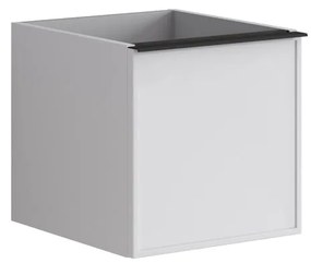 Struttura semi colonna da bagno Pixel 1 cassetto laccato opaco bianco L 40 x H 40 x P 45.5 cm