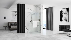 Parete doccia Rea Aero N 90 Transparent mensola EVO