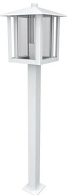 Paletto da Giardino Bianco 80cm Acciaio INOX Base E27 - Serie PILLAR Colore Bianco