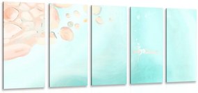 Quadri 5 pezzi – Donna sul mare aperto