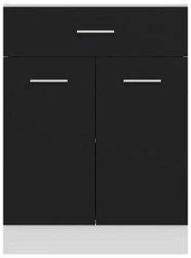 Armadio con Cassetto Nero 60x46x81,5 cm in Truciolato