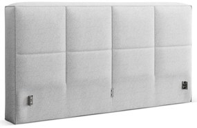 Testiera grigio chiaro imbottita 229x100 cm Darren – Micadoni