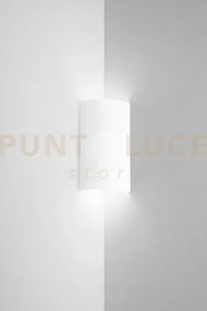 Applique a parete pantheon in gesso 2 luci attacco e27 33x18,4x13cm...