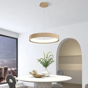 Brilagi - Lampadario LED dimmerabile a cavo FALCON MODERN LED/54W/230V 60 cm beige + telecomando