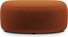 Poggiapiedi color terracotta con rivestimento in velluto Kate – Micadoni