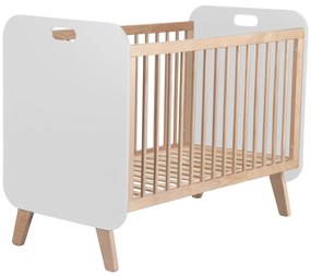 Culla bianca/naturale in pino 60x120 cm Paris - Marckeric